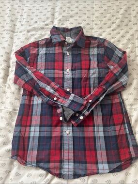 Crewcuts Red and Blue Plaid Button-Down Shirt